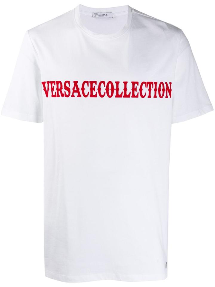 Versace Collection Felt Logo T-shirt - White
