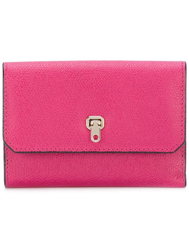 Valextra Small Continental Wallet - Pink & Purple