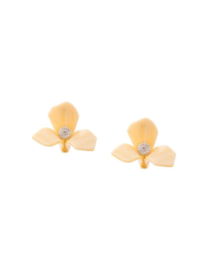 Lele Sadoughi Floral Pendant Earrings - Yellow