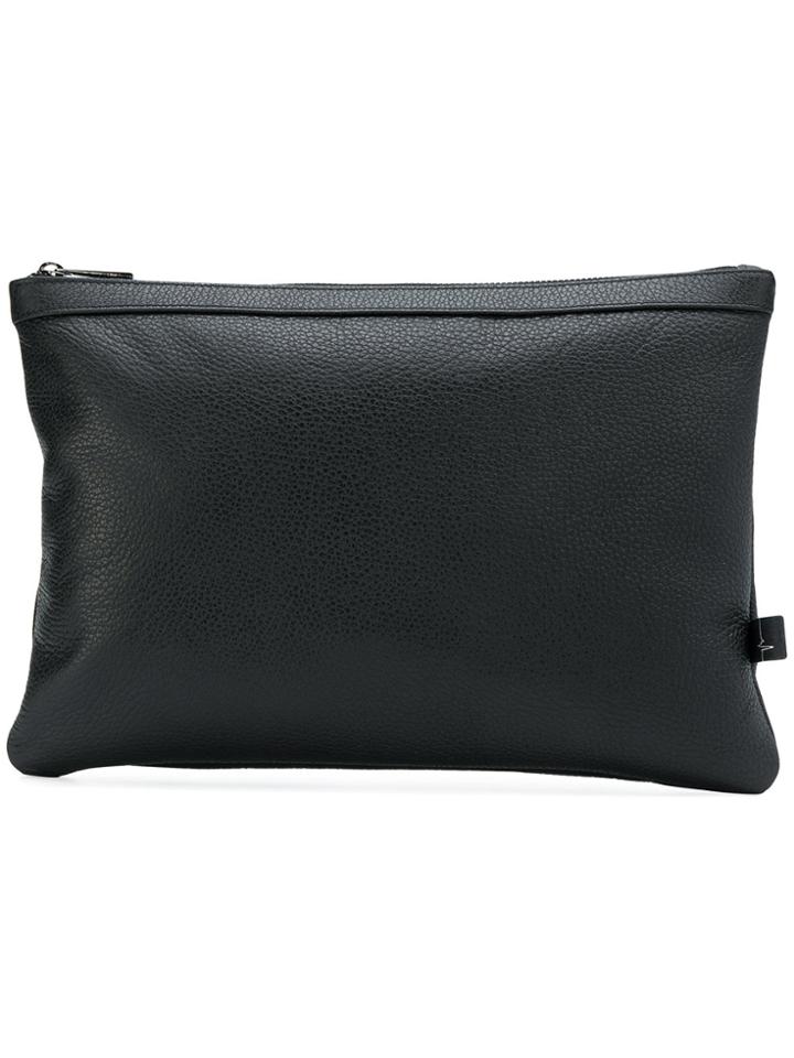 Fefè Classic Zipped Clutch - Black
