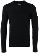Stone Island Shadow Project Jumper With Iconic Sleeve Branding, Men's, Size: Large, Black, Cotton