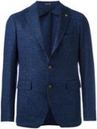 Tagliatore Two Button Blazer, Men's, Size: 50, Blue, Wool/polyamide/silk/cupro