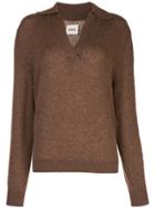Khaite Fine Knit V-neck Sweater - Brown
