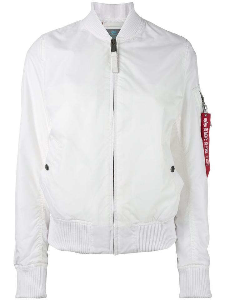 Alpha Industries - Bomber Jacket - Women - Nylon - S, White, Nylon