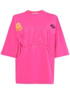 Matthew Adams Dolan Logo Embossed T-shirt - Pink & Purple