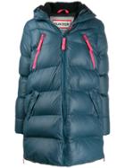 Hunter Hooded Quilted Coat - Blue