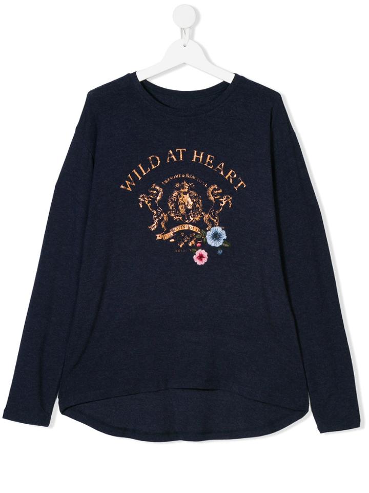 Lapin House Wild At Heart Print Top - Blue