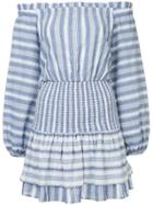 Suboo Vista Shirred Mini Dress - Blue
