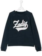 Zadig & Voltaire Kids Teen Logo Printed Sweatshirt - Blue
