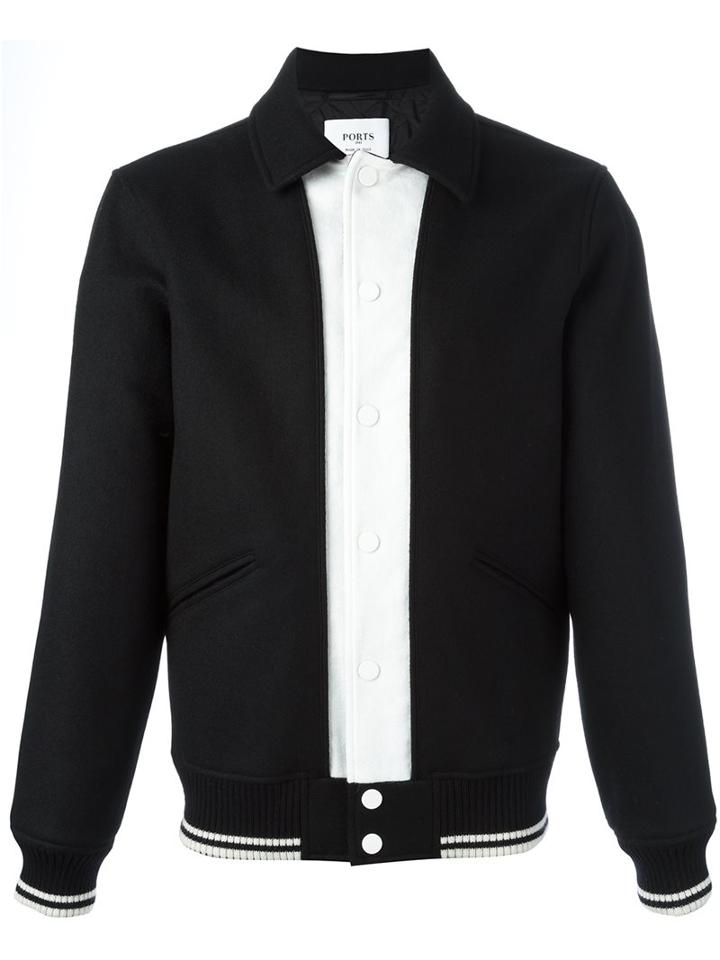 Ports 1961 Contrast Panel Bomber Jacket