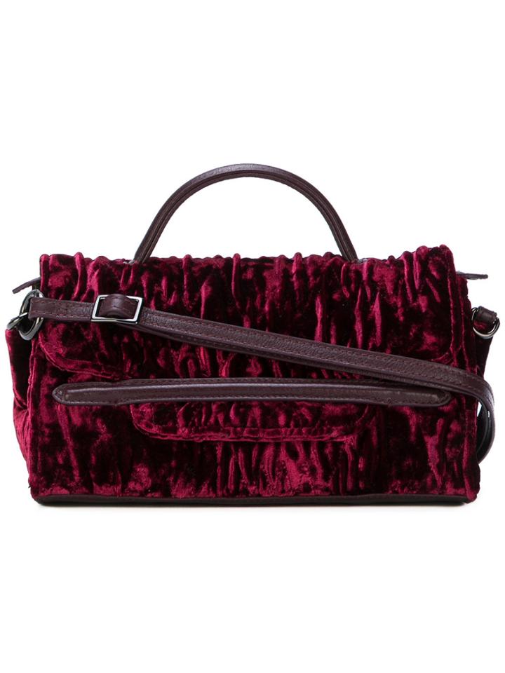 Zanellato Textured Embellished Strap Shoulder Bag