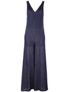 Mm6 Maison Margiela Glitter Jumpsuit, Women's, Size: Small, Blue, Viscose/polyamide/polyester