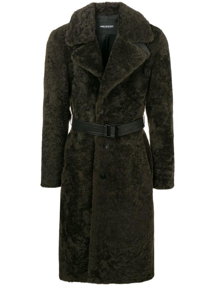Neil Barrett Belted Long Coat - Green
