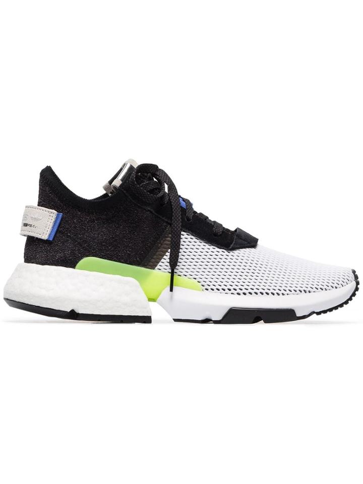 Adidas White And Black Pod S31 Mesh Sneakers