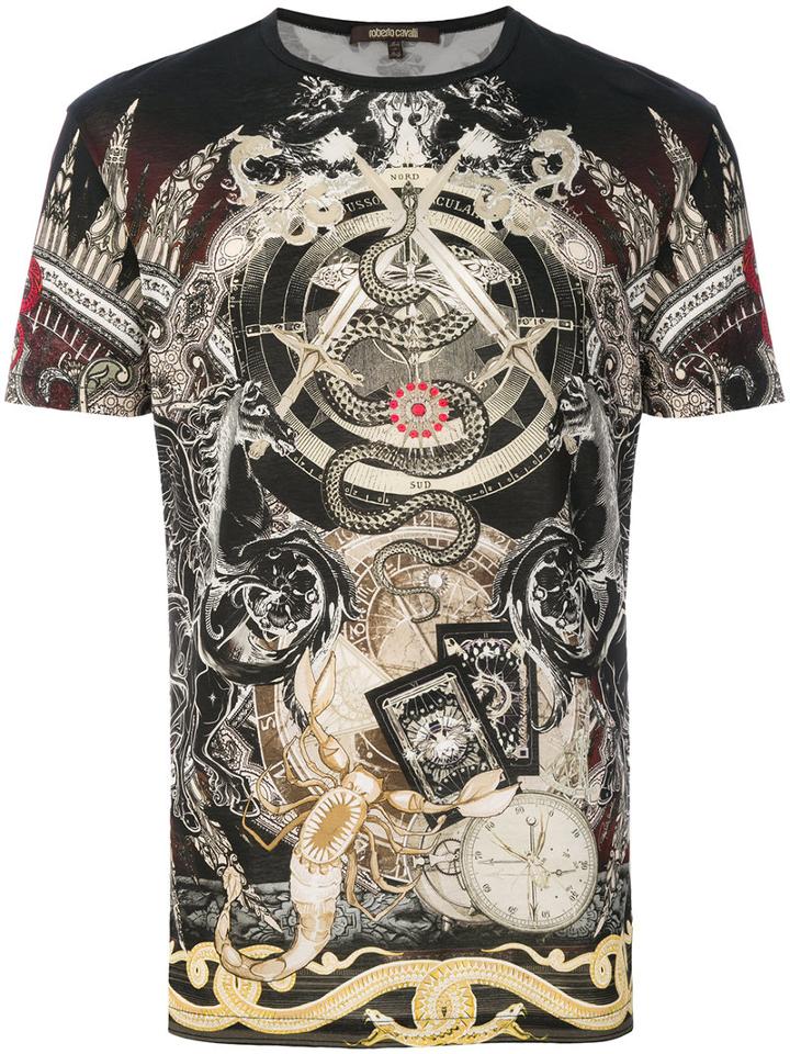 Roberto Cavalli - Compass Constellation Print T-shirt - Men - Cotton - L, Cotton