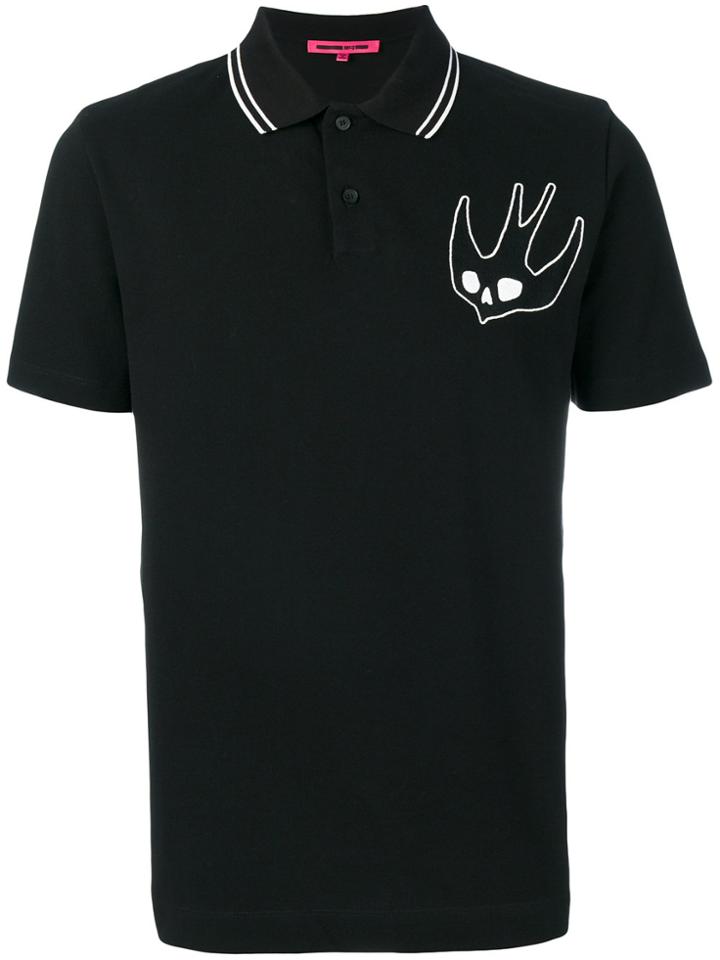 Mcq Alexander Mcqueen Swallow Badge Polo Shirt - Black