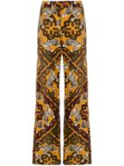 F.r.s For Restless Sleepers Tiger-print Flared Trousers - Yellow