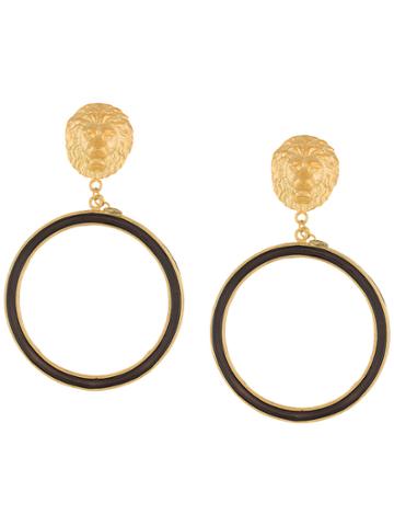 Lako Bukia X Natia Khutsishvili Lion Engraved Detail Earrings -