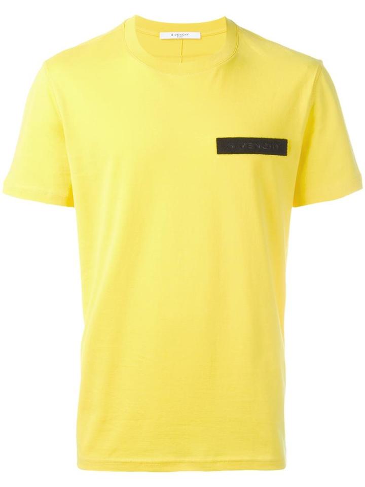 Givenchy Cuban-fit Logo Plaque T-shirt, Men's, Size: Xl, Yellow/orange, Cotton
