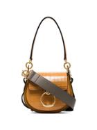 Chloé Light Brown Tess Croc-embossed Leather Shoulder Bag