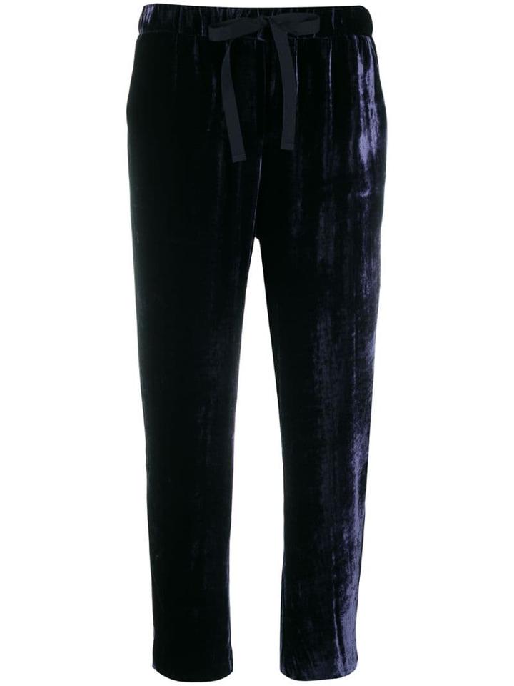 Semicouture Velvet Trousers - Blue