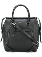 Dkny Zip Pocket Tote, Women's, Black, Calf Leather