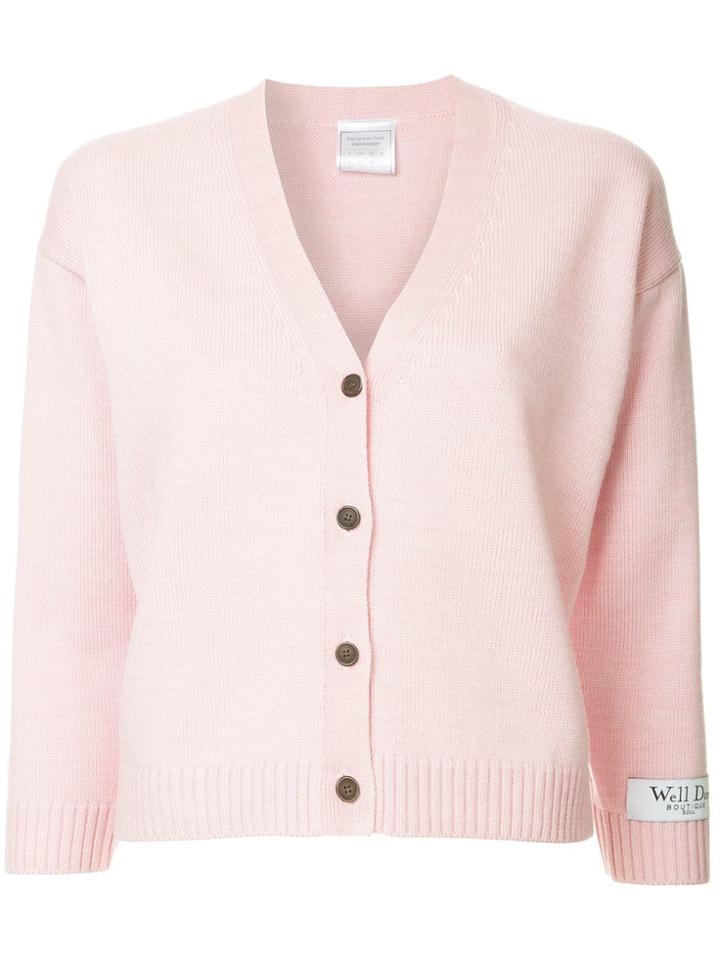 We11done Classic Cardigan - Pink & Purple