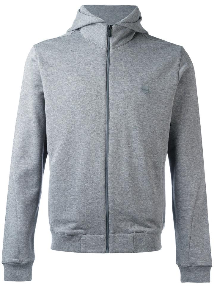 Z Zegna Classic Long Sleeve Hoodie, Men's, Size: Medium, Grey, Cotton/polyester