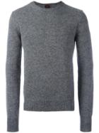 Mp Massimo Piombo Shetland Wool Classic Sweater, Men's, Size: Medium, Grey, Virgin Wool