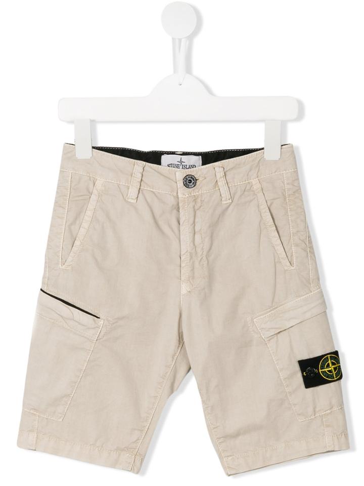 Stone Island Kids Bermuda Shorts, Boy's, Size: 8 Yrs, Nude/neutrals