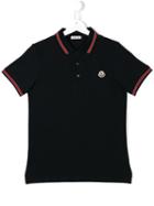 Moncler Kids Classic Polo Shirt, Boy's, Size: 14 Yrs, Black
