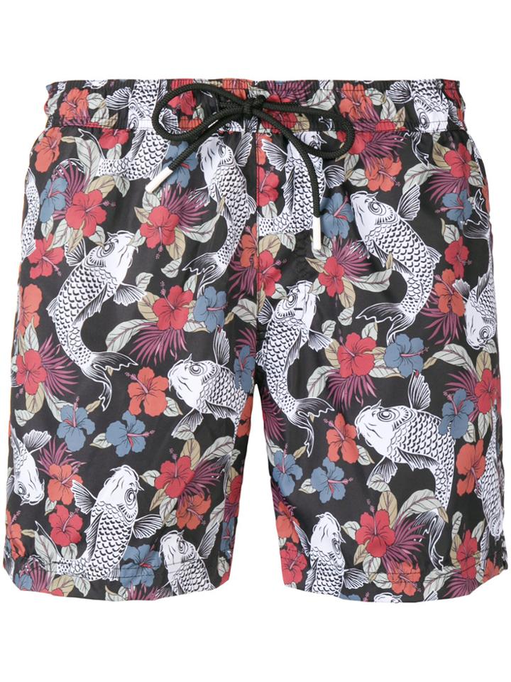 Islang Floral Drawstring Swim Shorts - Multicolour