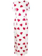 Moschino Pre-owned 2000's Heart Pattern Maxi Dress - White
