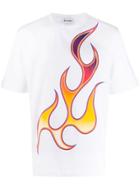 Études Flame Print Crewneck T-shirt - White