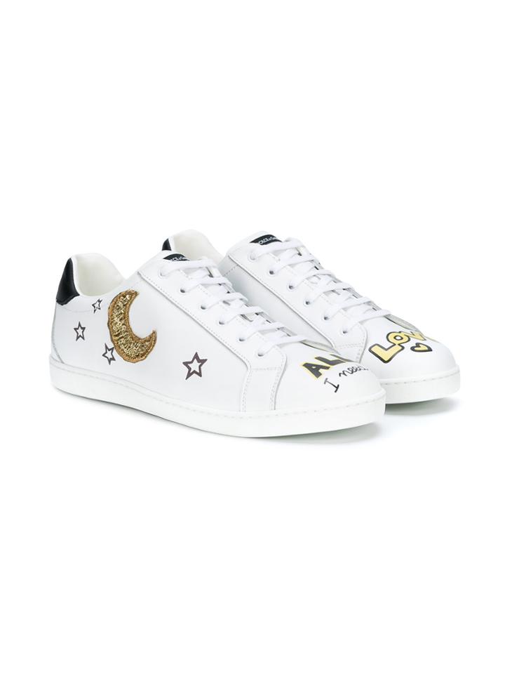 Dolce & Gabbana Kids Moon And Stars Sneakers - White