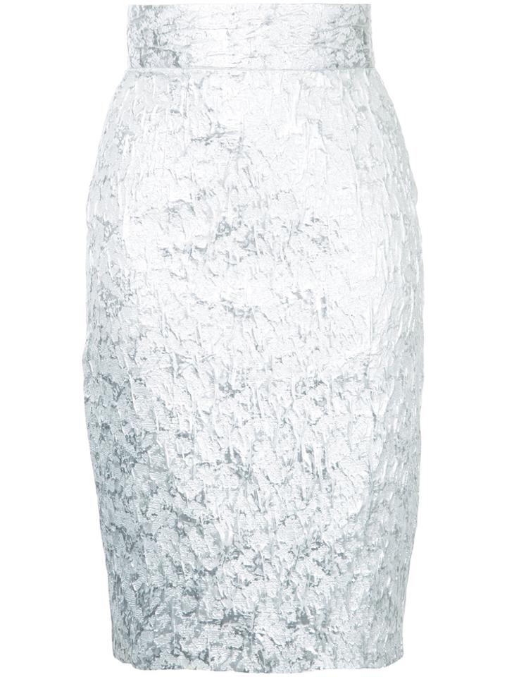 Bambah Brocade Pencil Skirt - Metallic