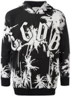 Golden Goose Deluxe Brand Palm Tree Print Hoodie, Men's, Size: Medium, Black, Cotton
