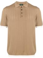 Zanone Knit Polo Shirt - Neutrals