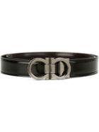 Gancini Buckle Belt - Men - Leather - 115, Black, Leather, Salvatore Ferragamo