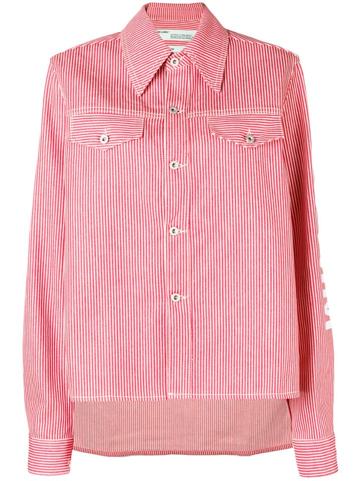 Off-white Striped Shirt - Red