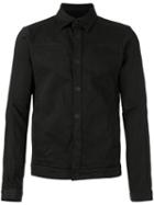 Devoa Button Up Jacket, Men's, Size: 3, Black, Cotton/polyurethane