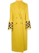 Ermanno Scervino Double Breasted Coat - Yellow & Orange
