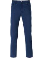 Kiton Slim Fit Jeans, Men's, Size: 36, Blue, Cotton/spandex/elastane/lyocell
