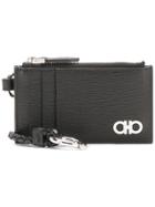 Salvatore Ferragamo Gancini Zipped Wallet - Black