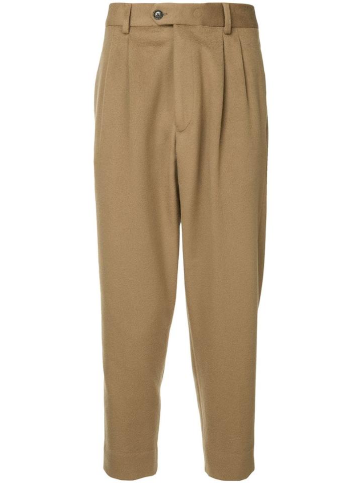 Sartorial Monk Cropped Trousers - Brown