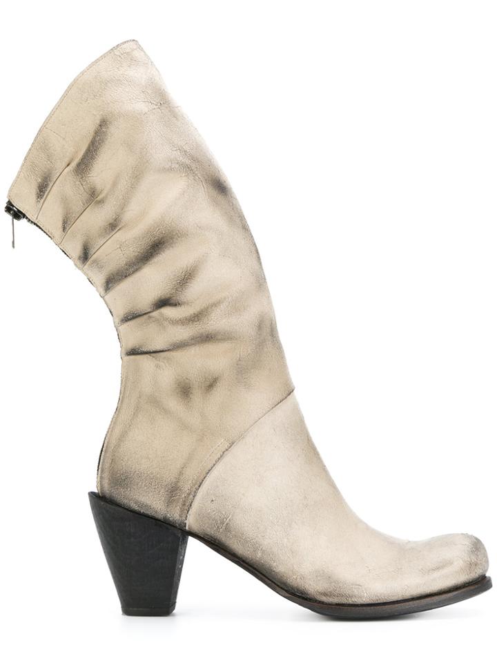 Lost & Found Ria Dunn Pleated Back Boots - Nude & Neutrals