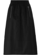 Alexander Wang Ruched A-line Skirt, Women's, Size: 6, Black, Cotton/linen/flax