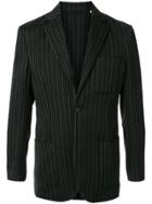 Kent & Curwen Striped Tailored Blazer - Black