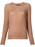 A.p.c. - Metallic Rib Jumper - Women - Viscose/metallized Polyester - M, Brown, Viscose/metallized Polyester