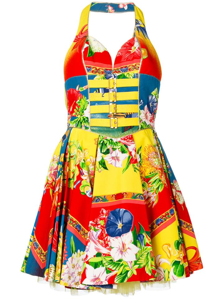Versace Vintage Printed Tulle Dress - Multicolour